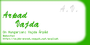 arpad vajda business card